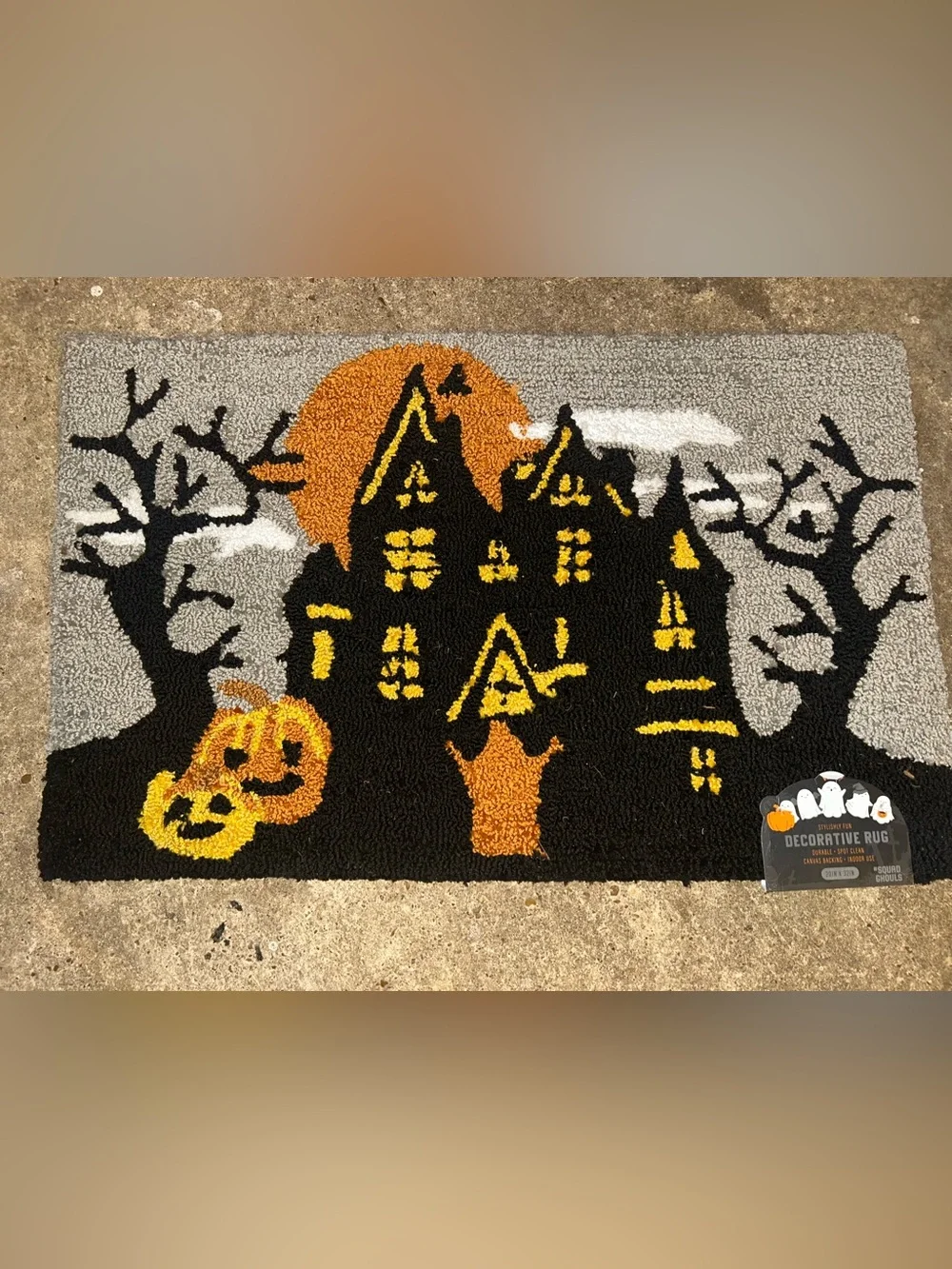Haunted House Halloween Decorative Rug